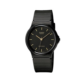 MQ-24-1E Casio Standard นาฬิกาข้อมือสายเรซิ่น สีดำ-ทอง