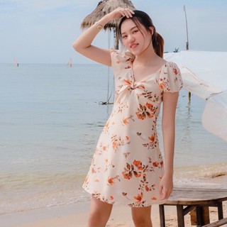 Queen ribbon dress madebycottongarden เดรสรุ่นผูกอก มีเจาะรูไว้ให้จ้า ถอดได้ใส่โบว์ได้ อัพเดตผ้าครบๆทางแชทน้า