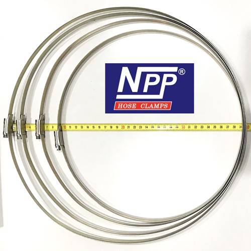 ภาพหน้าปกสินค้าNPP (เอ็นพีพี)  15 (12.7/8" - 14") เหล็กรัดท่อ กิ๊ปรัดสายยาง เข็มขัดรัดสายยาง แหวนรัดท่อ