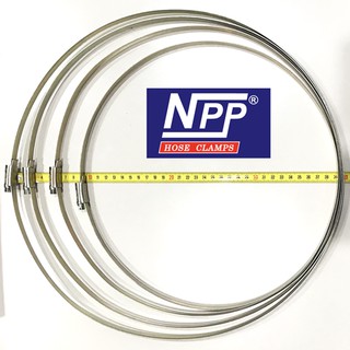 NPP (เอ็นพีพี)  #12 (9.7/8" - 11") เหล็กรัดท่อ กิ๊ปรัดสายยาง เข็มขัดรัดสายยาง แหวนรัดท่อ