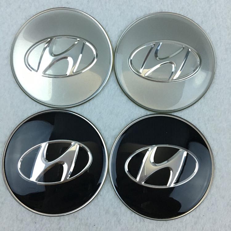 สติกเกอร์ติดฝาครอบดุมล้อรถยนต์ ขนาด 65 มม. 56 มม. ดัดแปลง สําหรับ Hyundai 4 ชิ้น