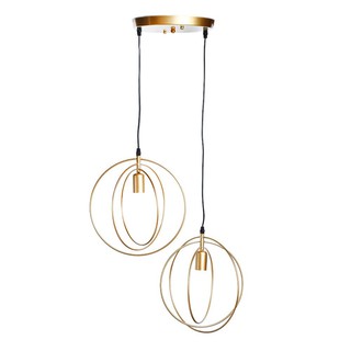 โคมไฟช่อ ไฟช่อ CST MODERN ST-02 โลหะ สีทองเหลือง 2 หัว โคมไฟภายใน โคมไฟและหลอดไฟ CHANDELIER CST MODERN ST-02 METAL BRASS