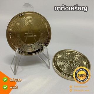 สินค้า ขาตั้งเหรียญ Bitcoin แบบอะคริลิคใส แบ่งขายเป็นชิ้น ขนาด 40 x 55 x 53 mm. สำหรับตั้งเหรียญ การ์ด รูปภาพขนาดเล็ก