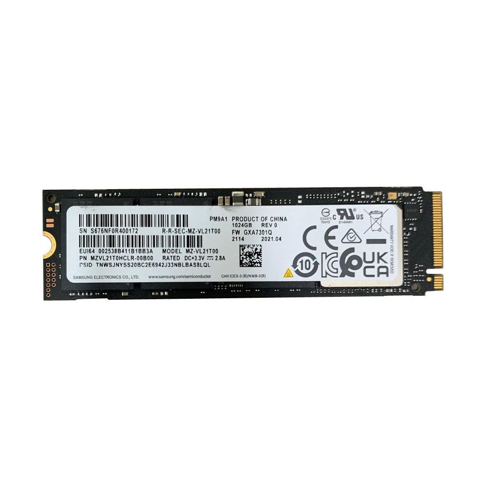 Samsung PM9A1 1TB M.2 2280 PCIe Gen4x4 NVMe Internal SSD 7000MB/s