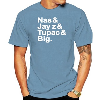 เสื้อยืดแขนสั้น พิมพ์ลาย NAS JAY Z HIP HOP NAMES RAP EPMD PUBLIC TRIBES-5XL