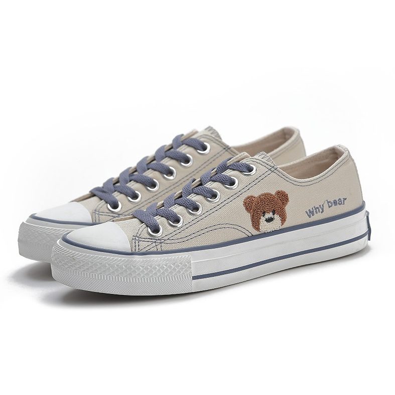 รูปภาพของรองเท้าผ้าใบหมี bear2 พร้อมส่งจากกทม รองเท้านักเรียนญี่ปุ่นลองเช็คราคา