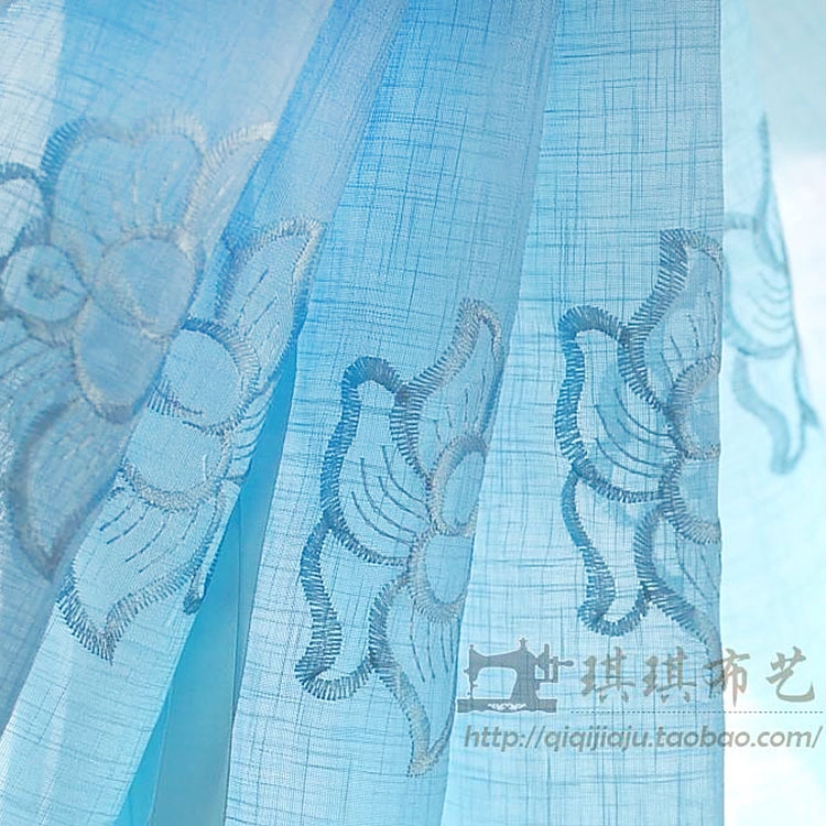 ผ้าม่าน-เย็บปักถักร้อยที่สวยงามสไตล์เกาหลี-ผ้าม่านบอลลูน-ยกผ้าม่าน-หน้าจอหน้าต่าง-ผ้าม่านสำเร็จรูป-เส้นด้ายชนบท-ผ้