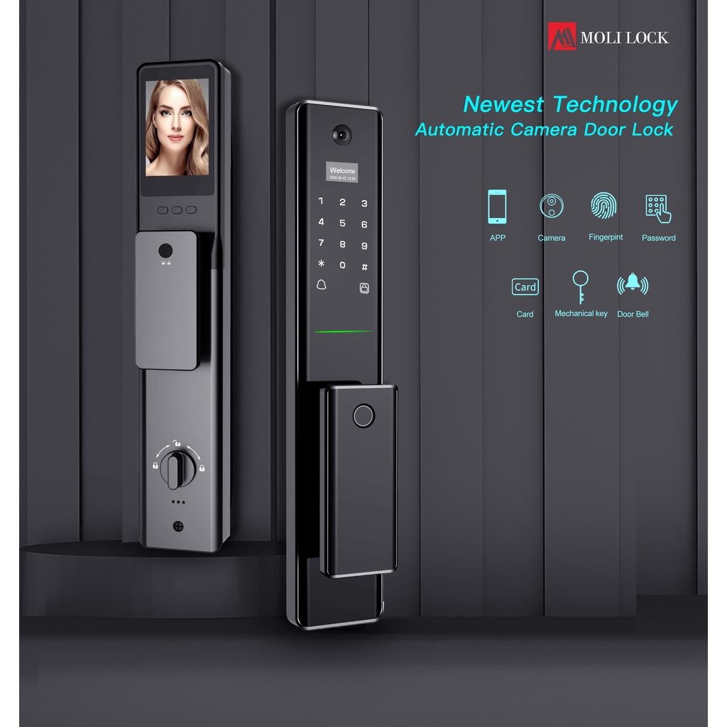 Digital Door Lock G506 WiFi พร้อมจอภาพ และ กล้องด้านหน้า | Shopee Thailand