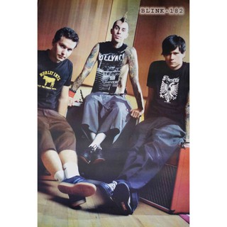 โปสเตอร์ วง ดนตรี Blink-182 บลิงก์-182 รูป ภาพ ติดผนัง สวยๆ poster 34.5 x 23.5 นิ้ว (88 x 60 ซม.โดยประมาณ)