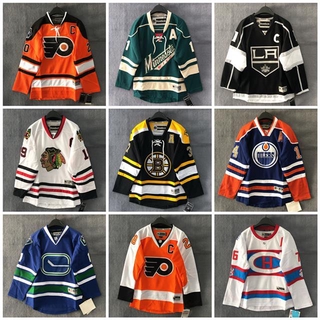 เสื้อกีฬาแขนยาว ปักลาย Nhl Ice Hockey Street Wear Street Dance ทรงหลวม สไตล์ฮิปฮอป สําหรับเด็ก