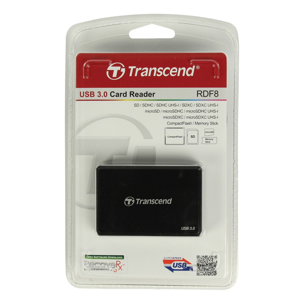 Transcend RDF8 Card Reader All in 1 USB 3.0 (Black / White) | Shopee ...