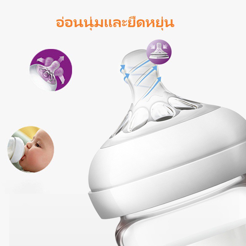 avent-philips-จุกนมคอกว้าง-ซิลิโคนเกรดอาหาร-ปลอดสาร-bpa-5-0-ซม