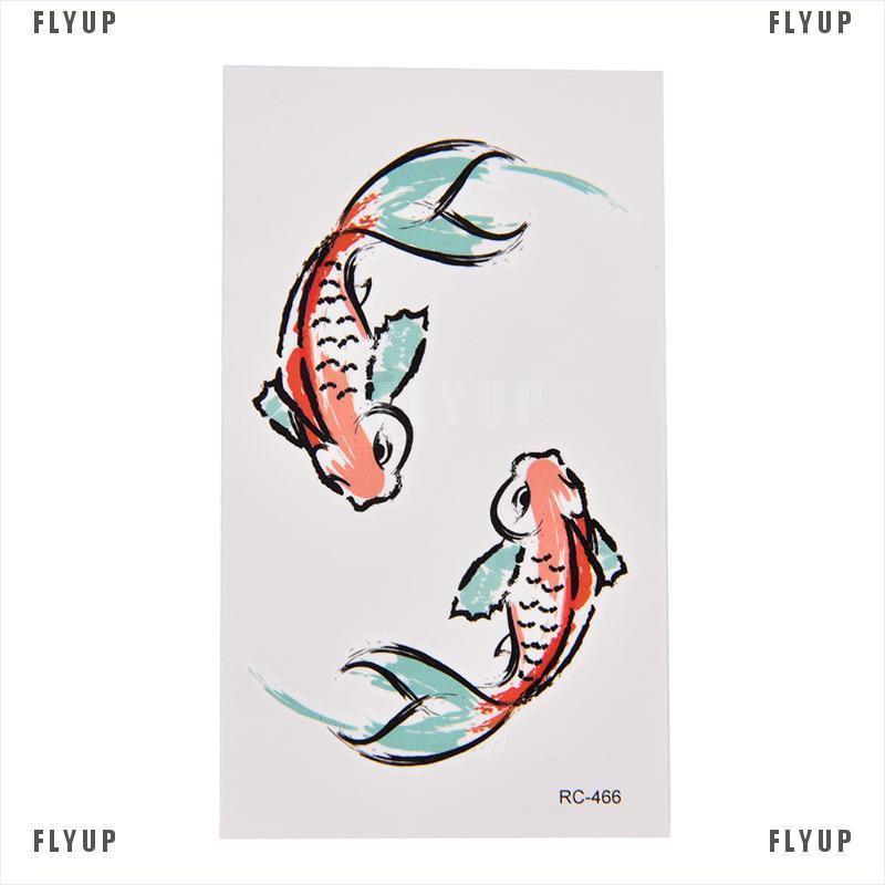 flyup-รอยสักชั่วคราว-รูปปลาทอง-กันน้ํา-สําหรับผู้หญิง