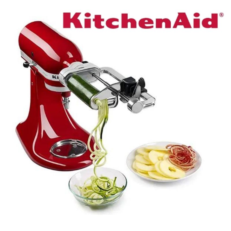 Kitchenaid KSM1APC 5 BLADE SPIRALIZER WITH PEEL, CORE AND SLICE, stand