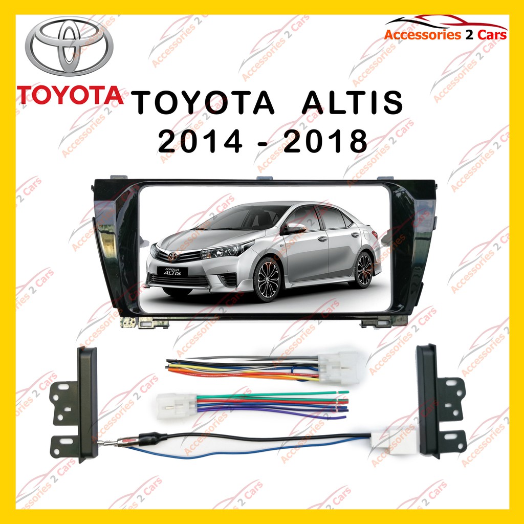 กรอบหน้าวิทยุ-toyota-altis-2014-black-รหัส-nv-to-090