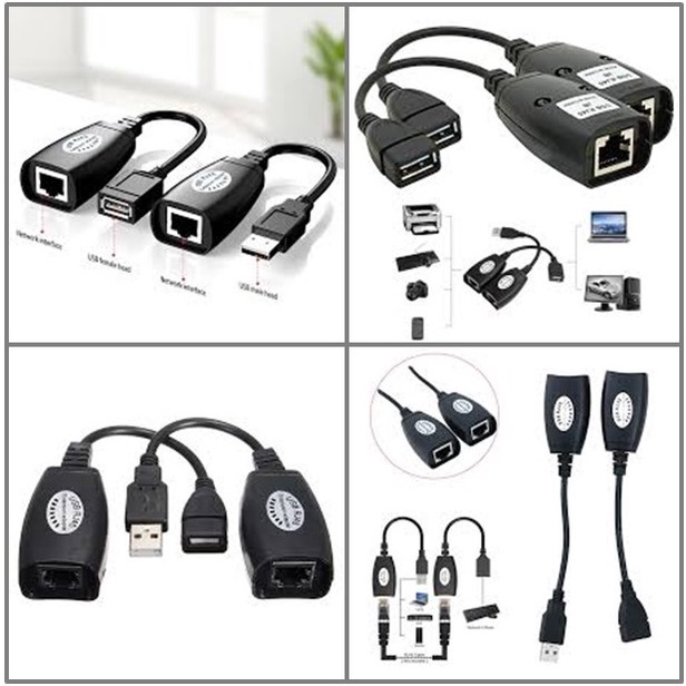 new-usb-utp-extender-adapter-over-single-rj45-ethernet-cat5e-6-cable-up-to150ft-intl-อะแดปเตอร์เชื่อมต่ออินเตอร์เน็ต