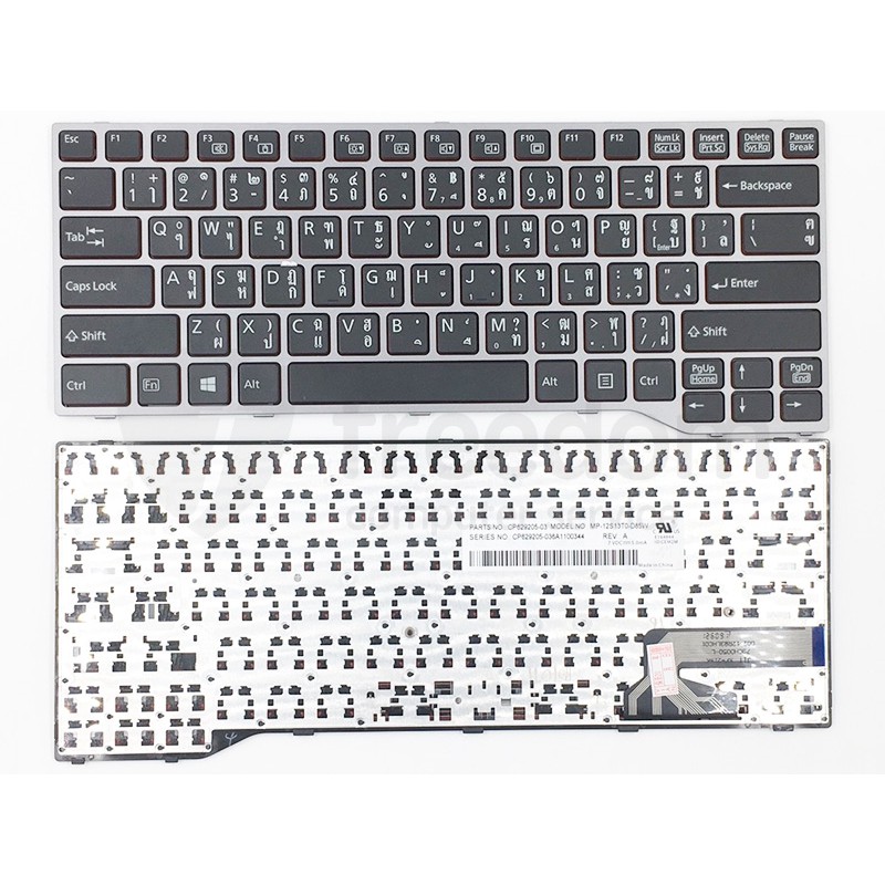 KEYBOARD FUJITSU KEYBOARD FUJITSU คีย์บอร์ด Fujitsu LifeBook E544 E733 ...