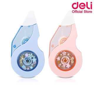 Deli 71546 Correction Tape เทปลบคำผิด ยาว 12M (คละสี 1 ชิ้น) เทปลบแบบพกพา เทปลบแฟนซี เทปลบ เครื่องเขียน อุปกรณ์การเรียน