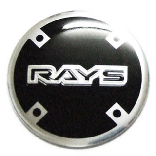 กรุณาวัดขนาดก่อนสั่งซื้อ ราคาต่อ 1 ชิ้น สติกเกอร์อลูมิเนียม  RAYS ขนาด 44mm.(4.4cm.) สติกเกอร์ นูนเล็กน้อย Aegether