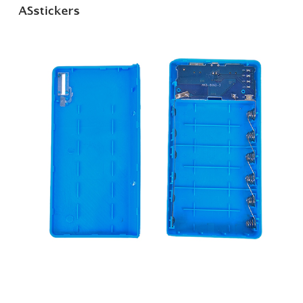 asstickers-เคสพาวเวอร์แบงก์-2a-6x18650-diy-ไม่มีแบตเตอรี่