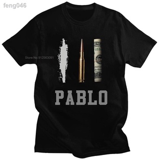 ⊙ขายร้อนใหม่ผู้ชาย Pablo Escobar Medellin Scarface Streetwear ฮิปฮอปฮาราจูกุตลกเสื้อลำลองแขนสั้นคอกลมผ้าฝ้ายเสื้อยืดสำหร
