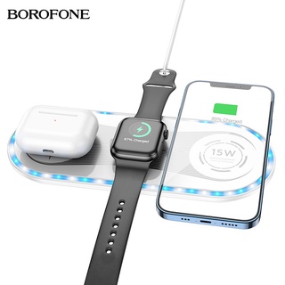 Borofone BQ14 3 In1 ที่ชาร์จไร้สาย สําหรับ Iphone 12 Pro Max 11 11 Pro X XS Max XR airpods
