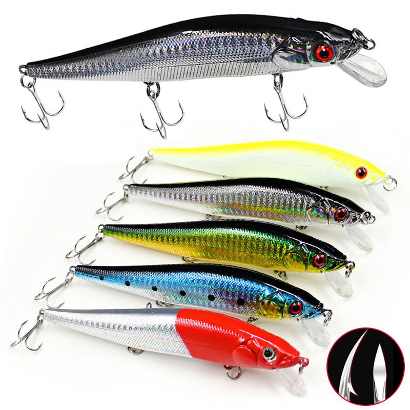 ราคาและรีวิวBsifu เหยื่อตกปลาลอยน้ํา 22 กรัม / 14 ซม. 3D Crankbait