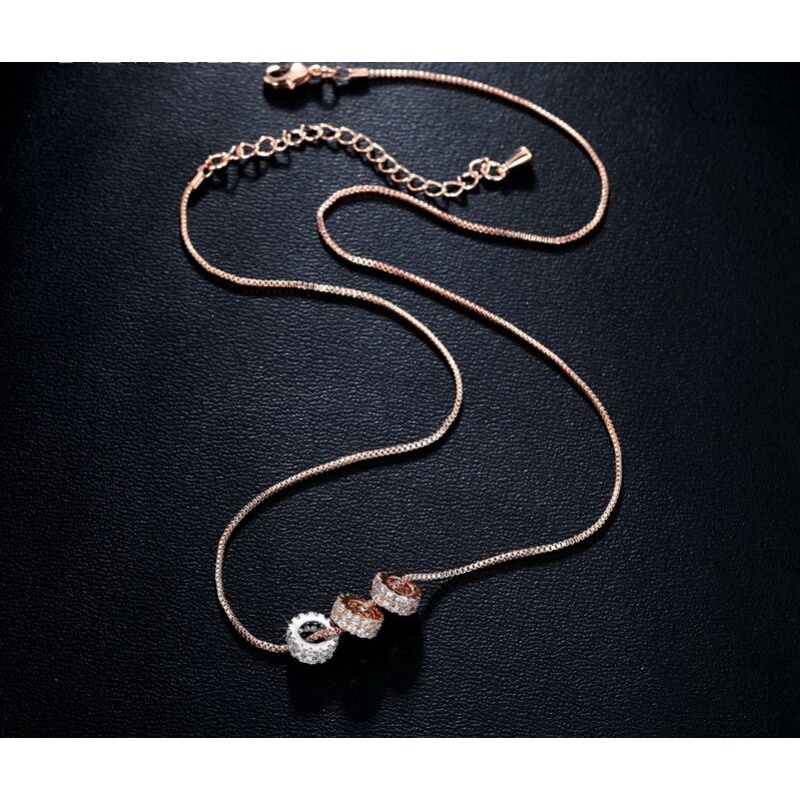 สร้อยคอ-rose-gold-plated-พร้อมจี้ห้อยคอแหวนสามกษัตริย์ประดับเพชร-cz