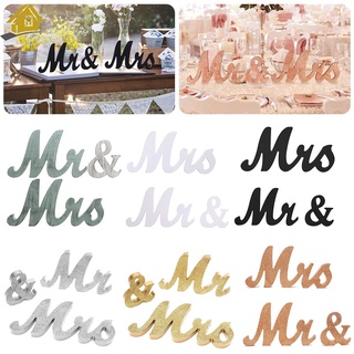 ป้ายไม้ รูปตัวอักษร Mr and Mrs ขนาดใหญ่ สําหรับตกแต่งบ้าน ปาร์ตี้คริสต์มาส Shopsbc9247