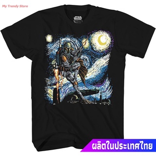 My Trendy Store สตาร์วอร์สเสื้อยืดผู้ชายและผู้หญิง Mad Engine Star Wars Boba Fett Shirt Starry Night Mens Adult Graphic