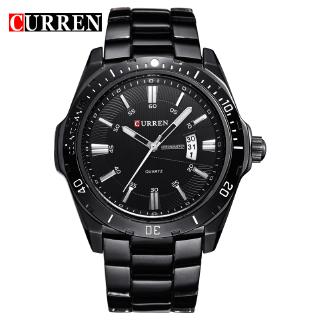 CURREN Fashion Business Wristwatch Casual Military Quartz Sports Mens Watch Full Steel Calendar Male Clock masculino