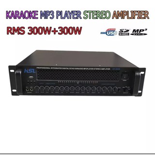 เครื่องขยายเสียงคาราโอเกะ KARAOKE USB SD CARD MP3 PLAYER STEREO AMPLPFIER HP-8000