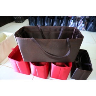 Bag In Bag กระเป๋าจัดระเบียบสีน้ำตาล ที่จัดระเบียบกระเป๋าพร้อมส่ง