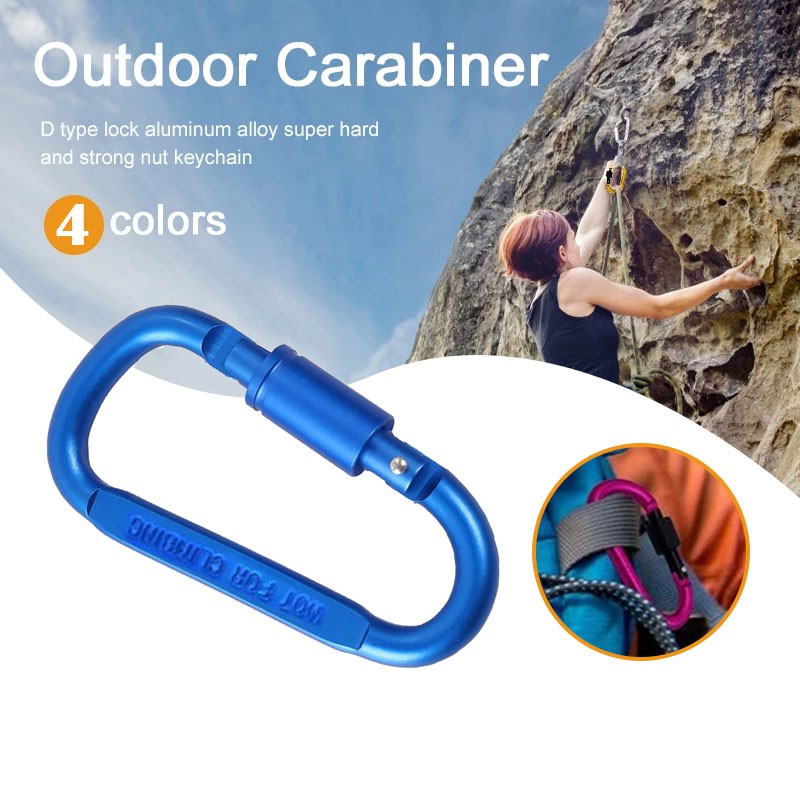 ภาพหน้าปกสินค้าส่งด่วนทั่วไทย คาราบิเนอร์ พวงกุญแจ Carabiner D ตะขอเกี่ยว สำหรับกิจกรรมกลางแจ้ง จากร้าน ovtravl บน Shopee