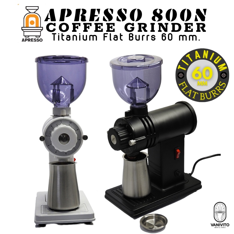 ราคาและรีวิวAPRESSO 800N Coffee Grinder Titanium / Scarlet Burrs เครื่องบดกาแฟ 520N by VANIVITO เครื่องบด กาแฟ XEOLEO