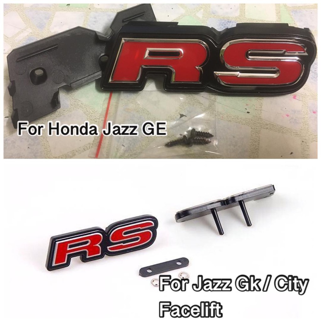 Honda RS สัญลักษณ์โลโก้ RS Grill สําหรับ Honda Jazz Gk Jazz GE Honda ...