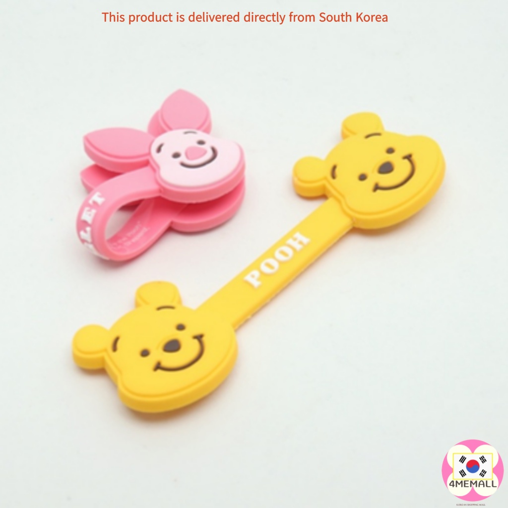 daiso-korea-winnie-the-pooh-character-tick-tick-organizer-cable-holder-2p-set-wire-organizer-earphone-organizer