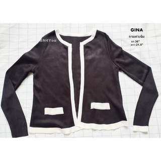 เสื้อคลุม GINA-สีกรมท่าเข้ม แบรนด์เกาหลี ไซส์ 36" (สภาพเหมือนใหม่ ไม่ผ่านการใช้งาน)