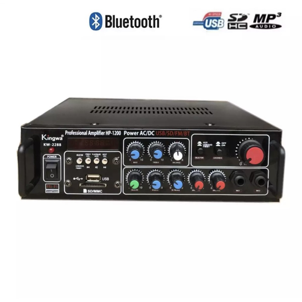 เครื่องขยายเสียง-professional-amplifier-kw-2288-hp-1200-power-ac-dc-80wx2-rms-bluetooth-เล่นusb-mp3-sdcard-2ไมโครโฟน