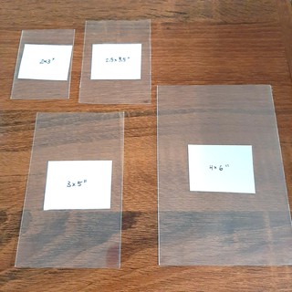ภาพขนาดย่อของสินค้าซองแก้ว ซองใส ซองใส่รูป ซองใส่โปสการ์ด 50 ไมครอน / แบ่งขาย ใบละ 1 บาท / 2x3 , 2.5x3.5 , 3x5 , 4x6 , 4.5x7 , 5x8 นิ้ว