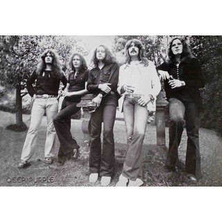 โปสเตอร์ รูปถ่าย วง ดนตรี ร็อก ดีปเพอร์เพิล Deep Purple (1968-76) POSTER 24”X35” Inch English Rock