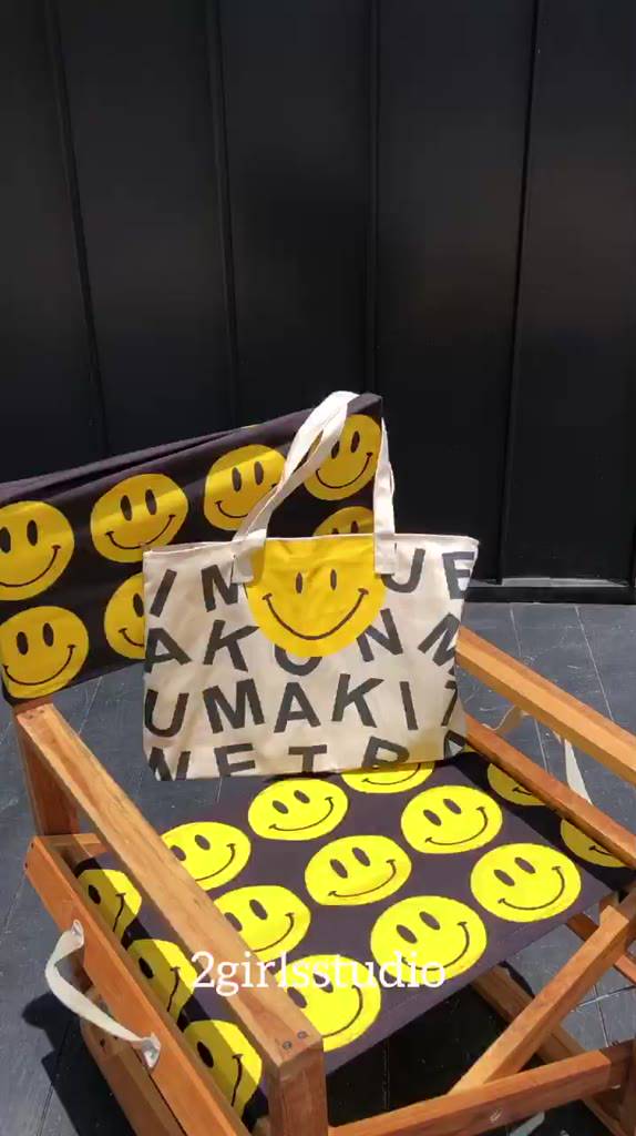 canvas-bag-print-smiley-face-tote-bag-กระเป๋าผ้าแคนวาสขนาดใหญ่-สะพายไหล่-พร้อมส่ง