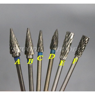 6 Pcs Dental Lab Laboratory Tungsten Steel Nitrate Carbide Bur Polishing Polish Materials Diameter 2.35mm