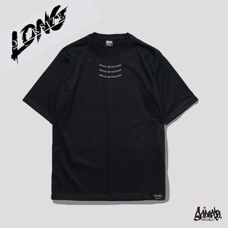 🔥 12.12 SALE 🔥 ® Oversize Long รุ่น Neck Social ( สกรีนนูน ) สีดำ เสื้อทรงเอ   M L / OLS