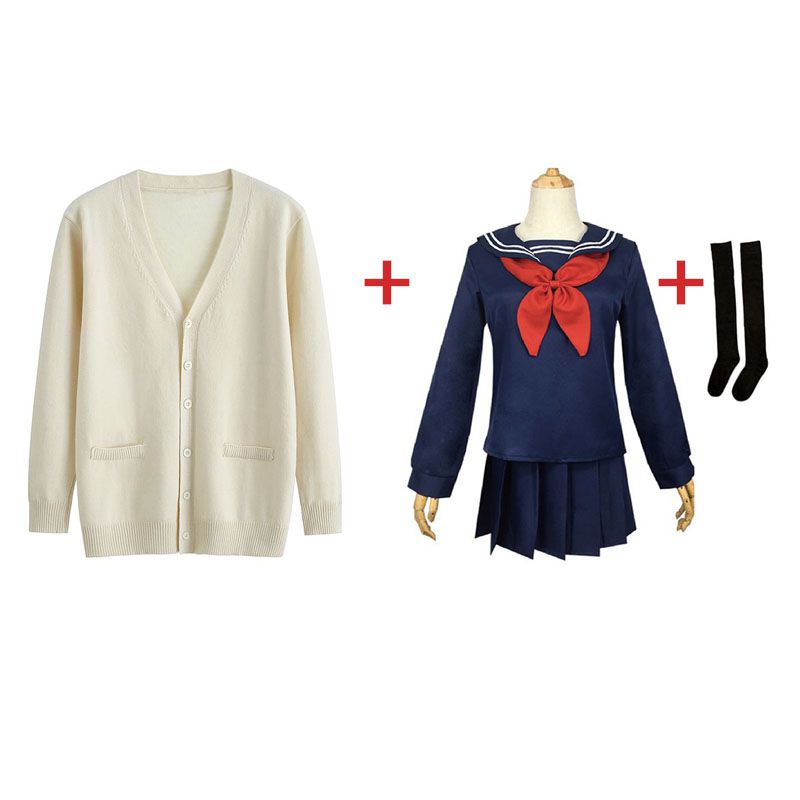 Gooyeh MHA Cosplay Toga Himiko Cosplay Kostuum Schoolmeisje Uniform MHA Toga Himiko JK Jurk Anime Outfit Volledige Set voor Halloween Party