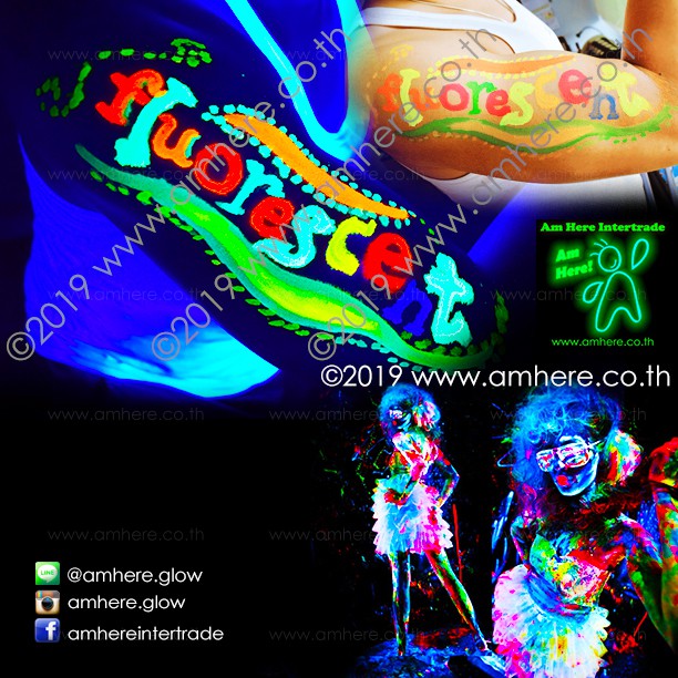 neon-fluorescent-yellow-orange-body-paint-60ml-สีเพ้นท์ตัวเรืองแสงในไฟ-แบล็คไลต-สีส้มออกเหลือง-blacklight