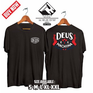 คอลูกเรือเสื้อยืดคอกลมเสื้อยืดผู้ชายพิมพ์ลาย Deus EX MACHINA DISTROผ้าฝ้ายแท้