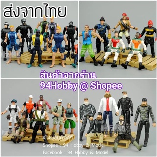 🇹🇭 [หุ่นซีรีย์-2] 10 cm โมเดลหุ่น ทำฉากตกแต่ง เดินป่า คนงาน ดำน้ำ ว่ายน้ำ ตำรวจ