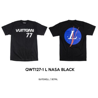 เสื้อยืดแขนสั้น  🎴 QWT127-1 L NASA BACK ชุดลำลอง