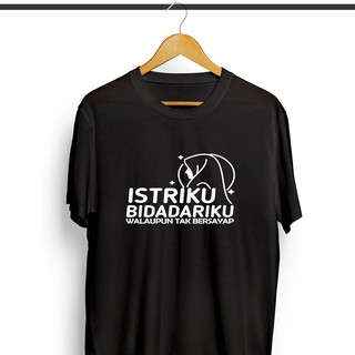 เสื้อยืดโอเวอร์ไซส์เสื้อยืด พิมพ์ลายมุสลิม BIDADARIKU L XL XXL สําหรับผู้ชายS-3XL